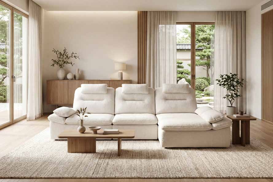 Sofá modular Vilde de Acomodel con chaise longue